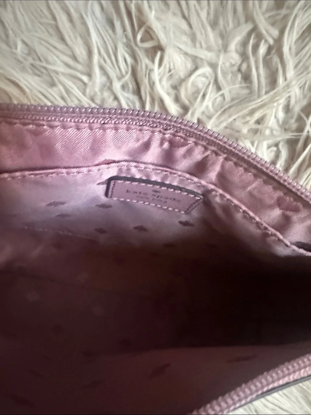 kate spade rose pink glitter two-tone crossbody